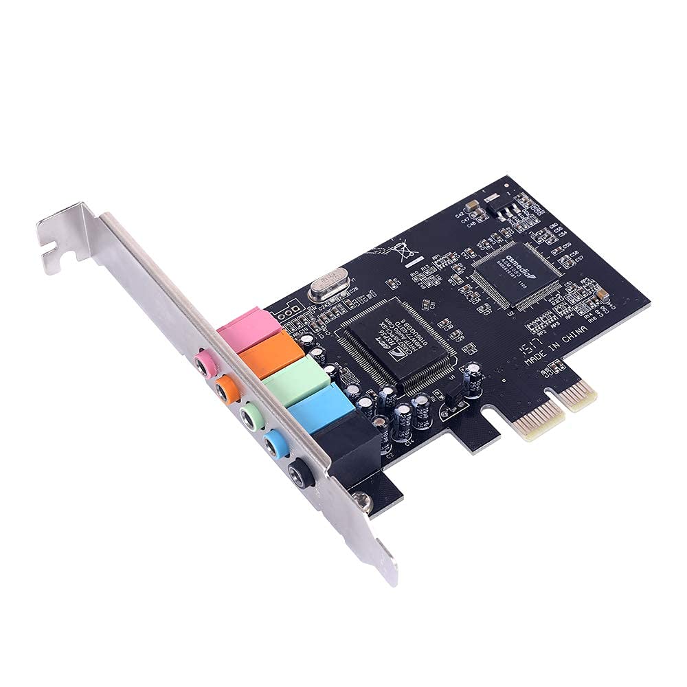 PCI-E PCI Express 5.1 Channel Sound Card for PC Windows 10 with Low Profile Bracket, 3D Stereo PCI-E PCI Express 5.1 Channel Sound Card for PC Windows 10 with Low Profile Bracket, 3D Stereo