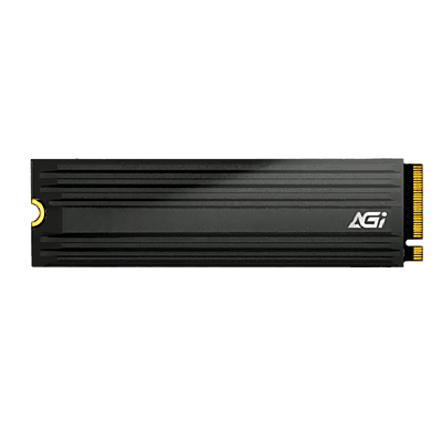 AGI PCIe NVMe M.2 SSD, Gen4x4, DRAM Cache, 3D NAND, Heat Sink, 7420/5100MB/s, AI838-1 TB