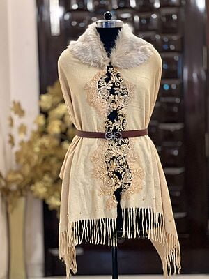 Pure Pashmina Stole-Beige Pure Pashmina Stole-Beige