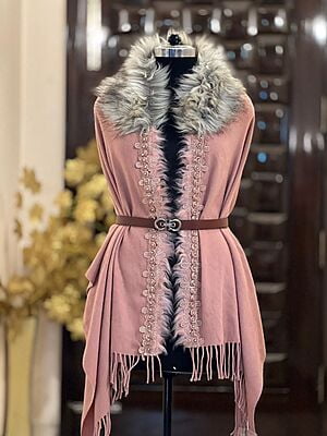 Pure Pashmina Stole-Peach Pure Pashmina Stole-Peach