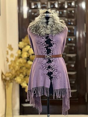 Pure Pashmina Stole-Wine Pure Pashmina Stole-Wine