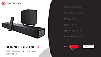 Soundbar Portronics Remote