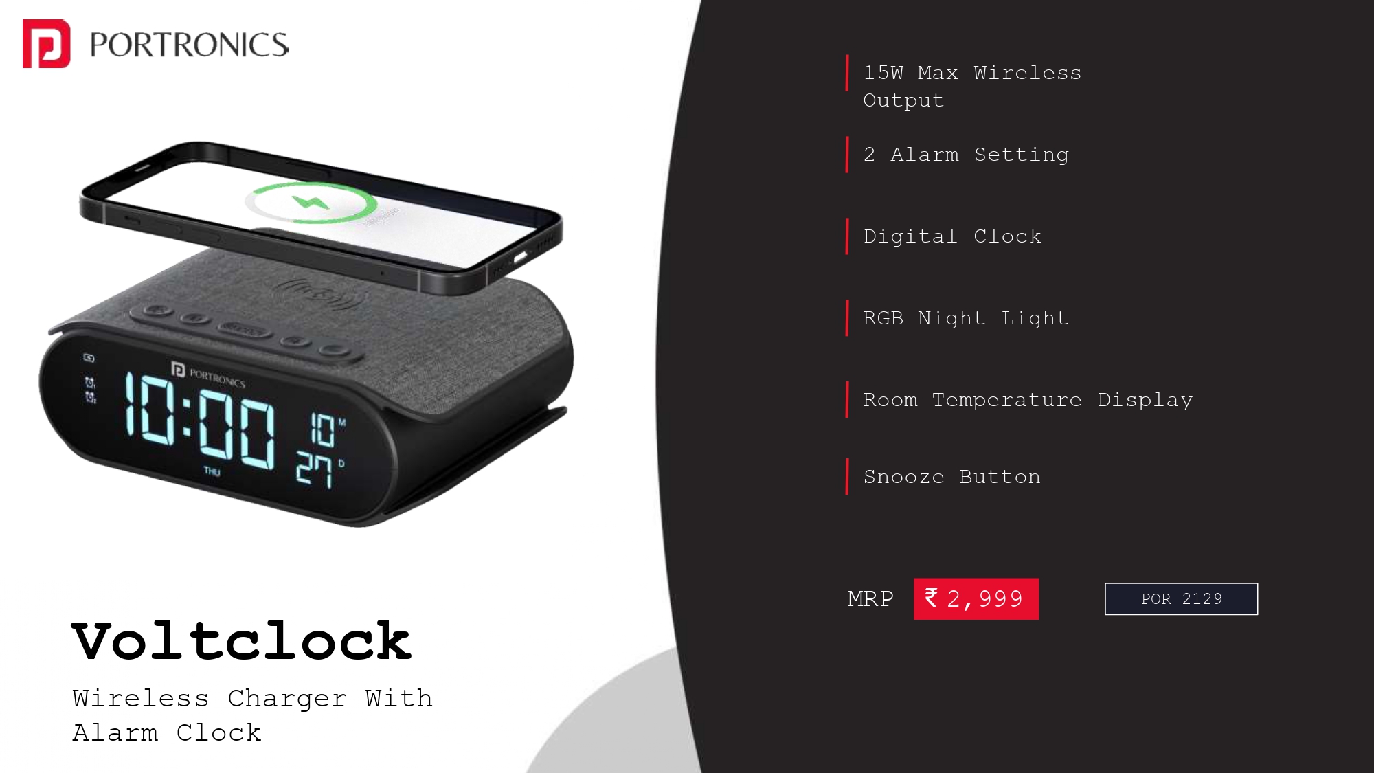 Clock Portronics Digital