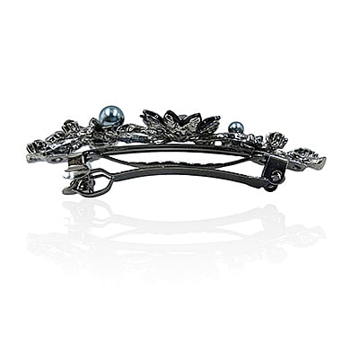 Black Crystal French Barrette Black Crystal French Barrette