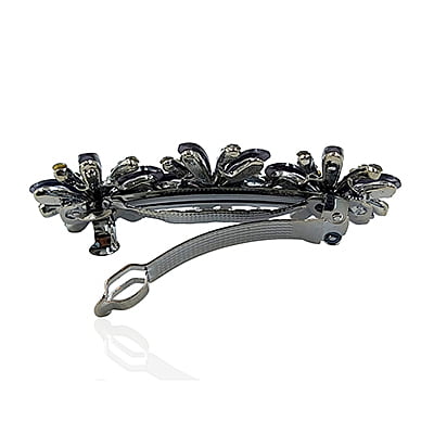 Dark Blue Line Crystal French Barrette Dark Blue Line Crystal French Barrette