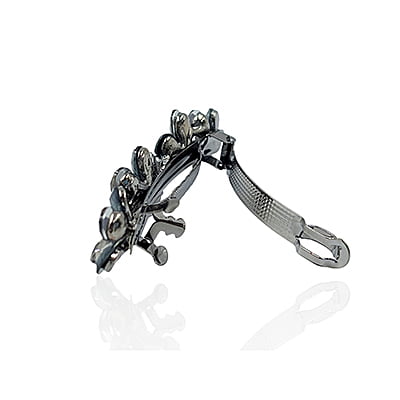 Grayish Blue Crystal French Barrette Grayish Blue Crystal French Barrette