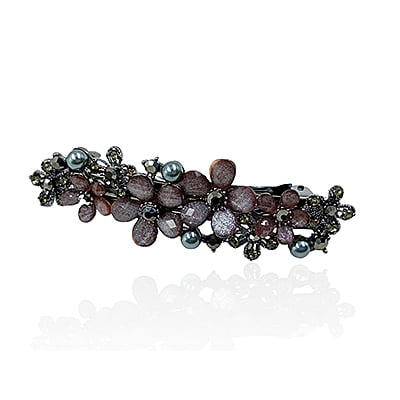 Pinkish Maroon Crystal French Barrette Pinkish Maroon Crystal French Barrette