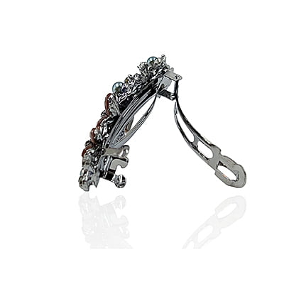 Pinkish Maroon Crystal French Barrette Pinkish Maroon Crystal French Barrette