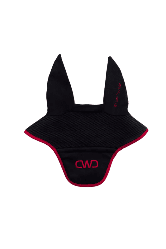 CWD Jumping Ear Bonnet - Black & Red CWD Jumping Ear Bonnet - Black & Red