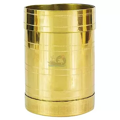 Pavu and Seru | Brass Rice Measuring Pot Padi Uzhakku | Changazhi Traditional Measuring Vessel for Paddy and Grains