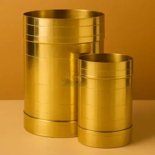 Pavu and Seru | Brass Rice Measuring Pot Padi Uzhakku | Changazhi Traditional Measuring Vessel Pavu and Seru | Brass Rice Measuring Pot Padi Uzhakku | Changazhi Traditional Measuring Vessel
