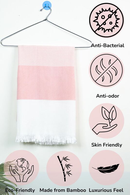 Bamboo Ultra Soft & Thin Turkish Towel- Quick Dry, Super Absorbent, Anti Bacterial, Ideal for Bath,Travel,Gym,Beach,Pool & Yoga (peach melba) Bamboo Ultra Soft & Thin Turkish Towel- Quick Dry, Super Absorbent, Anti Bacterial, Ideal for Bath,Travel,Gym,Beach,Pool & Yoga (peach melba)