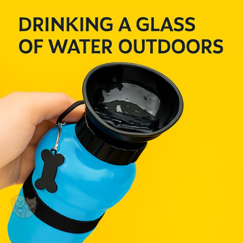 Aqua Dog Water Bottle โ 2-in-1 Travel Bottle & Bowl for Pets (18oz) Aqua Dog Water Bottle โ 2-in-1 Travel Bottle & Bowl for Pets (18oz)