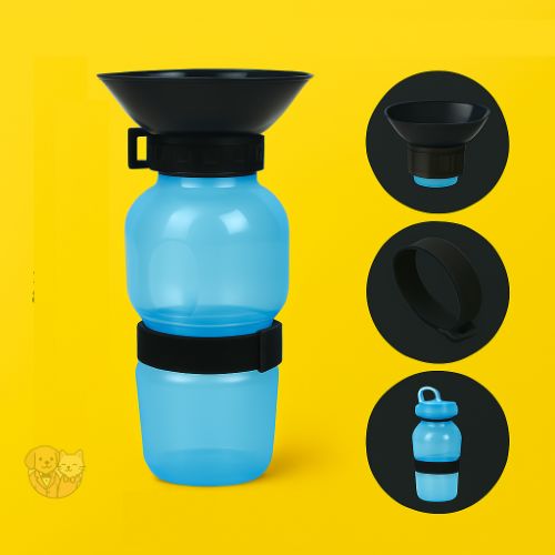 Aqua Dog Water Bottle โ 2-in-1 Travel Bottle & Bowl for Pets (18oz) Aqua Dog Water Bottle โ 2-in-1 Travel Bottle & Bowl for Pets (18oz)