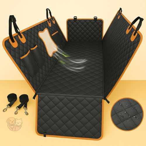 Pet Car Rear Seat Mat โ Waterproof & Scratch-Resistant for Cats & Dogs Pet Car Rear Seat Mat โ Waterproof & Scratch-Resistant for Cats & Dogs