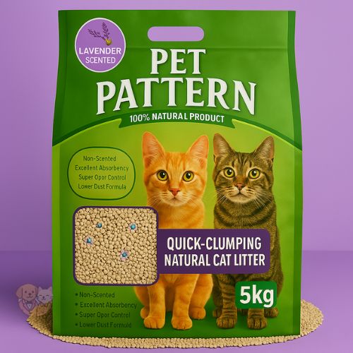 Pet Pattern Cat Litter โ Lavender Scented Clumping, 5 Kg Pet Pattern Cat Litter โ Lavender Scented Clumping, 5 Kg