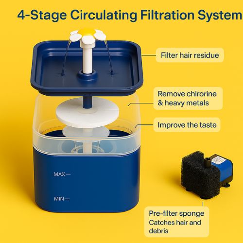 Pet Water Fountain with Filter โ Continuous Fresh Water for Cats & Dogs Pet Water Fountain with Filter โ Continuous Fresh Water for Cats & Dogs