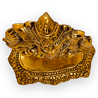 Kamal Ganesha Plate Gold Colour 13 X 18 X 3 CM
