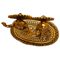 Radha Krishna With Flute Gold Colour 10 x 11 5 x 6 cm