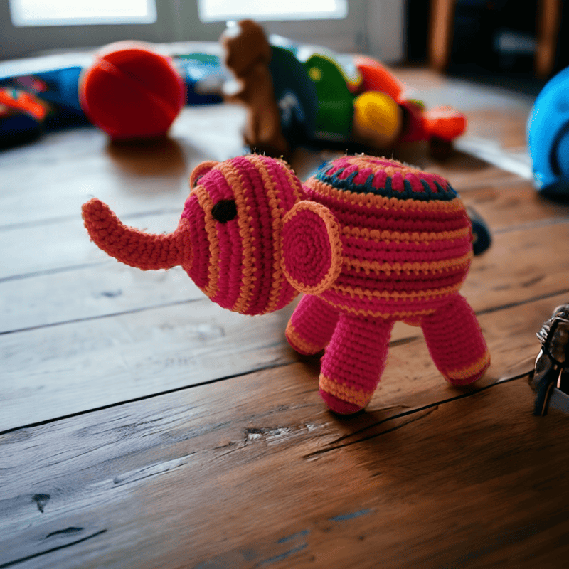 Crochet Striped Elephant Crochet Striped Elephant