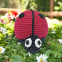 Crochet Small Ladybird Rattle Ball