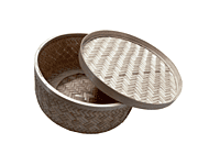 Eelika Handwoven Bamboo Utility Box with cover || excellent finish || for Dining room and kitchen || 25.5L * 25.5W * 13.5H Centimeters