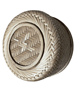 Eelika Handwoven Bamboo Utility Box with cover || excellent finish || for Dining room and kitchen || 25.5L * 25.5W * 13.5H Centimeters