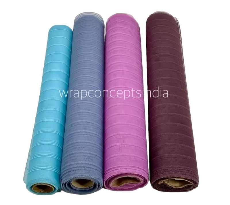 Net Roll Self Stripes - Blue Net Roll Self Stripes - Blue