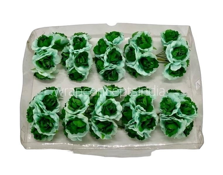 Mint & Green Rose on Stick Mint & Green Rose on Stick