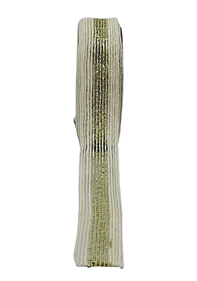 Ivory Jute Ribbon with Gold Center