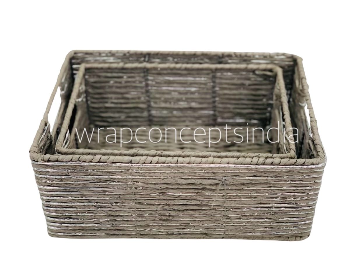 Set of Baskets - Grey & Silver Set of Baskets - Grey & Silver