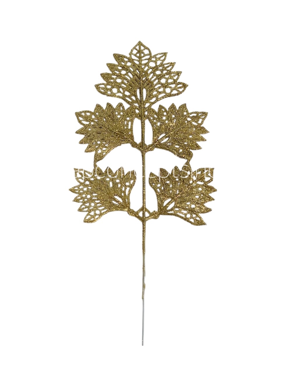 Gold Glitter Leaf on stick 1 Gold Glitter Leaf on stick 1