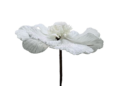 Velvet Flower With Frosted Edges & Center