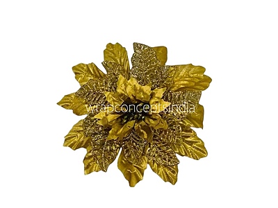 Flower with glittered pollen-Orange, Red & Gold Flower with glittered pollen-Orange, Red & Gold