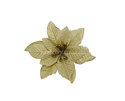 Light Gold Textured Poinsettias
