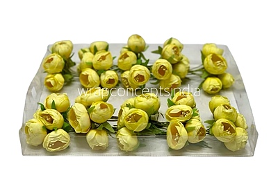 Peonies on stick-Yellow