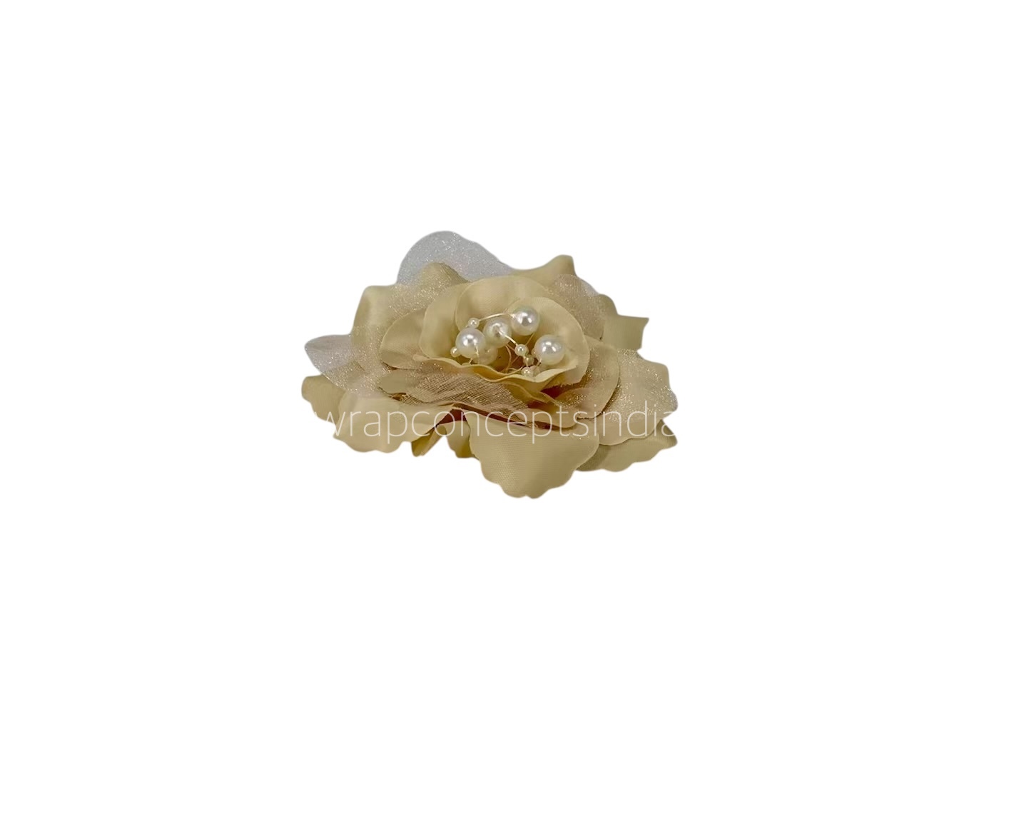 Champagne Rose With Pearls Center Champagne Rose With Pearls Center
