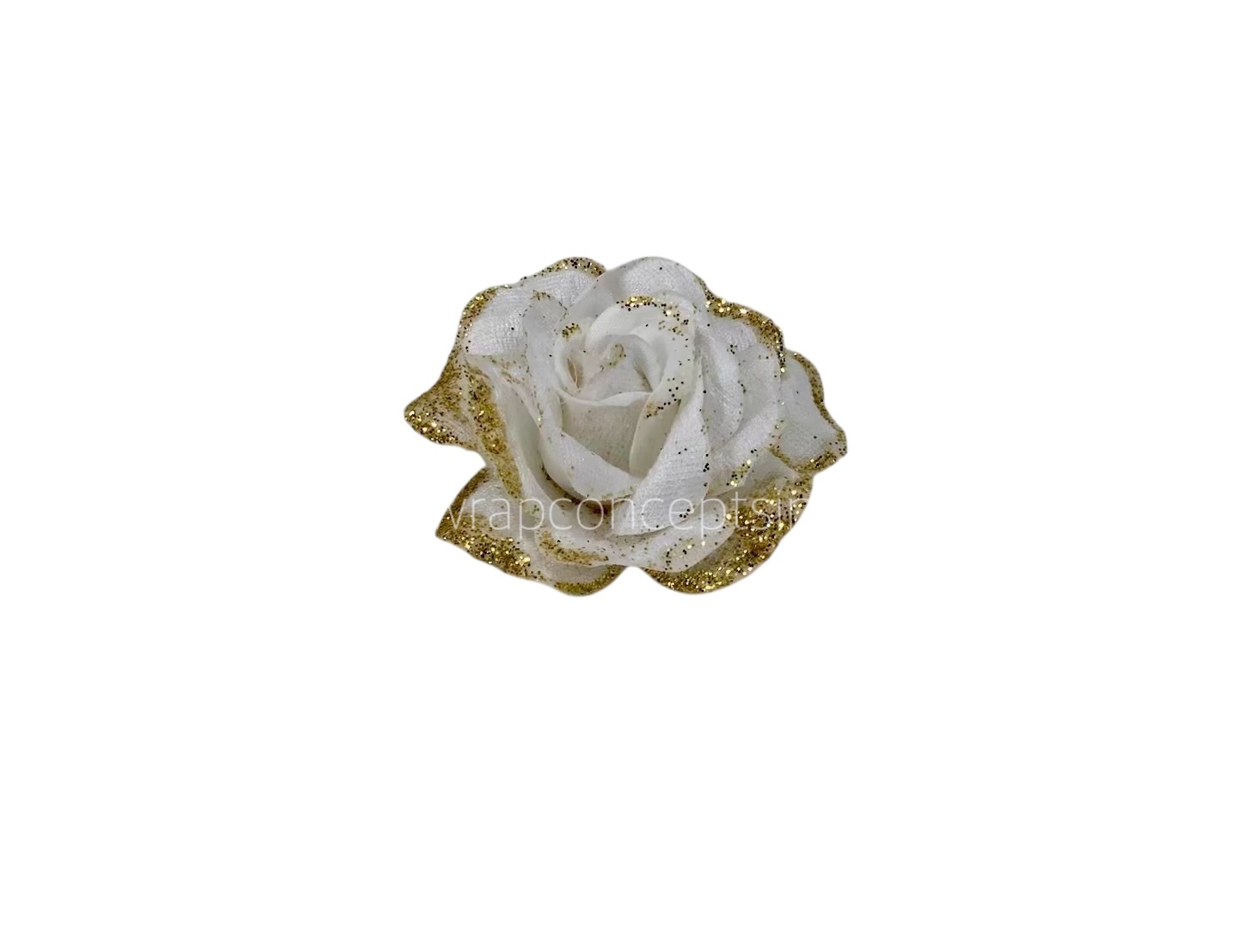 White Rose with Glittered Petals White Rose with Glittered Petals