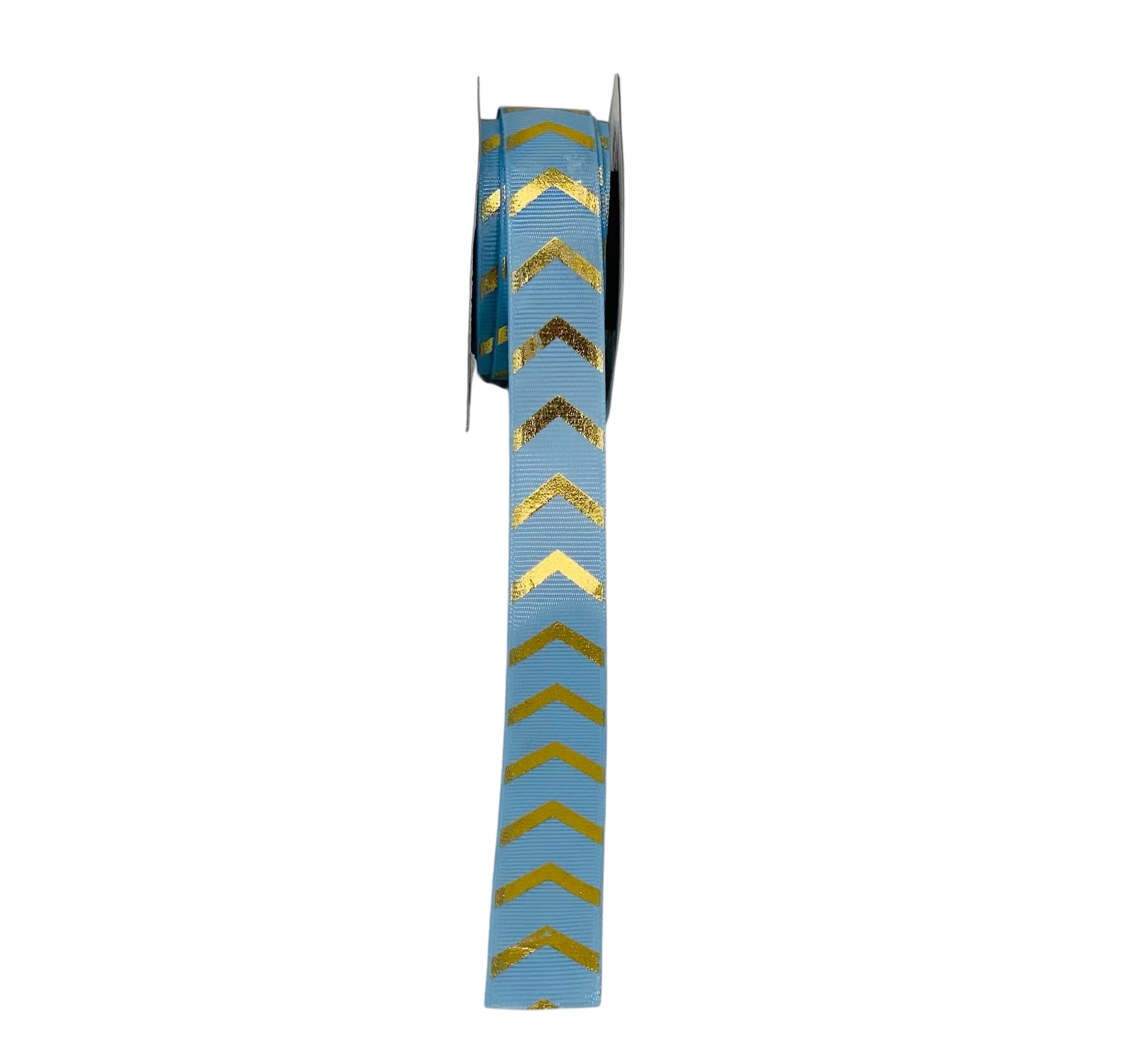 Gold Foil Chevron Grosgrain Ribbon