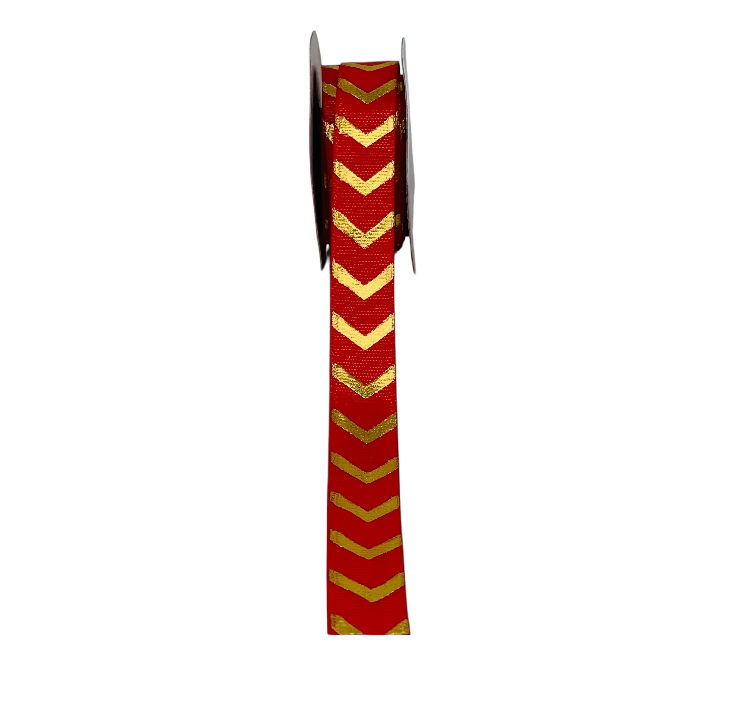 Gold Foil Chevron Grosgrain Ribbon