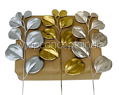 Gold/Silver Rubber Leaves Stick