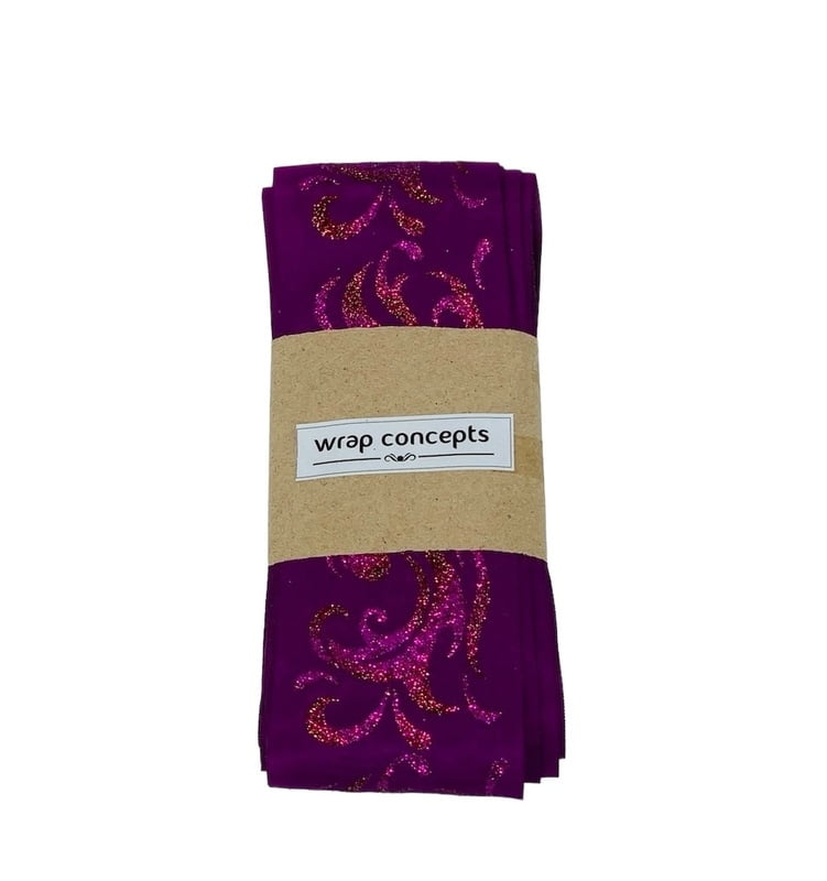 Plum Ribbon with Glitter Swirleys Plum Ribbon with Glitter Swirleys
