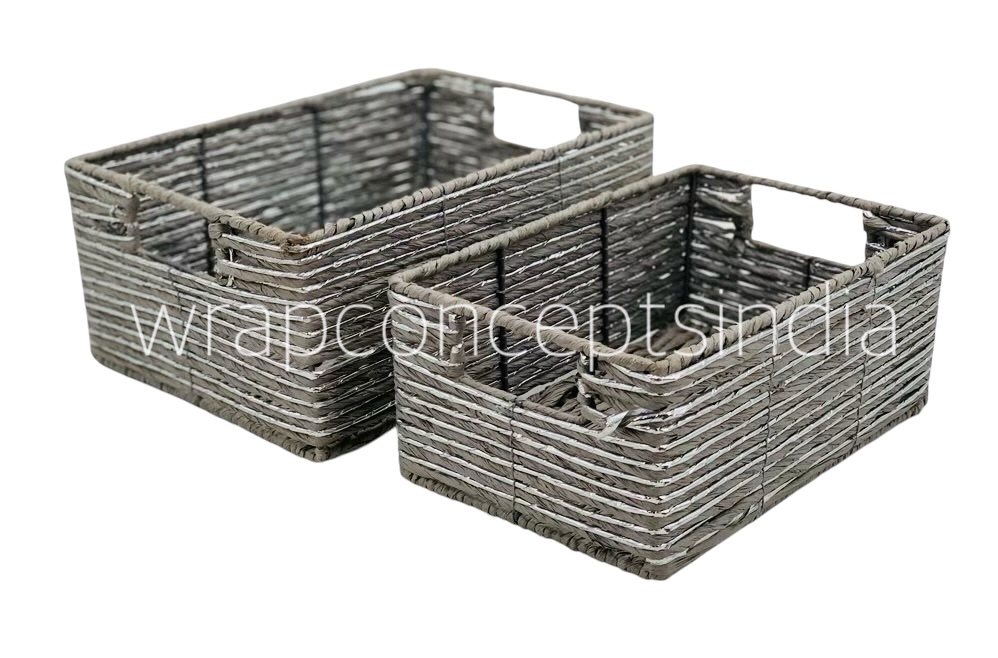 Set of Baskets - Grey & Silver Set of Baskets - Grey & Silver