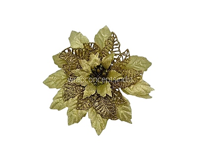 Flower with glittered pollen-Orange, Red & Gold Flower with glittered pollen-Orange, Red & Gold