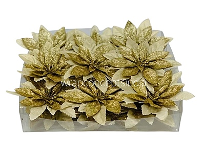 Light Gold Layer Glitter Flower