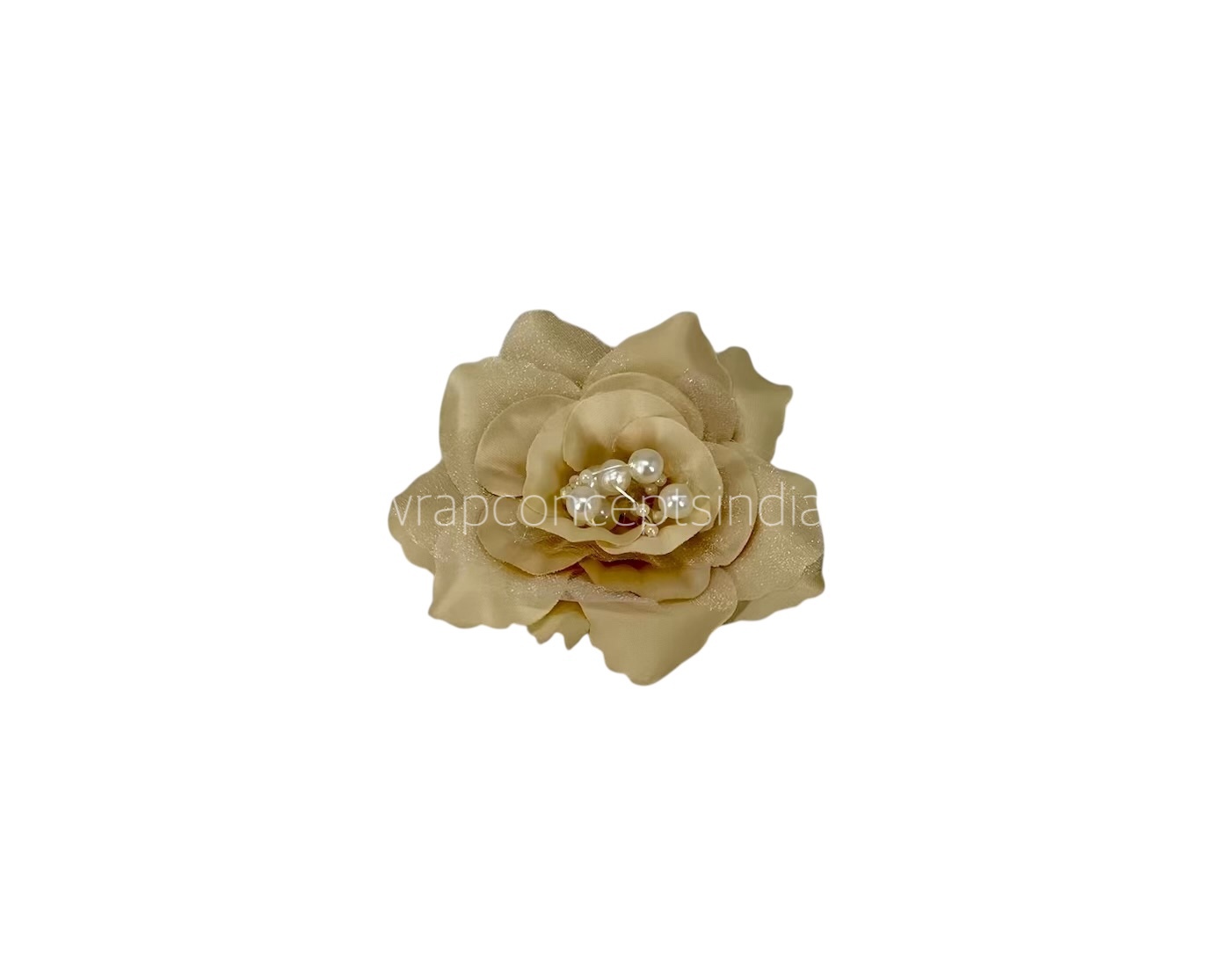 Champagne Rose With Pearls Center Champagne Rose With Pearls Center