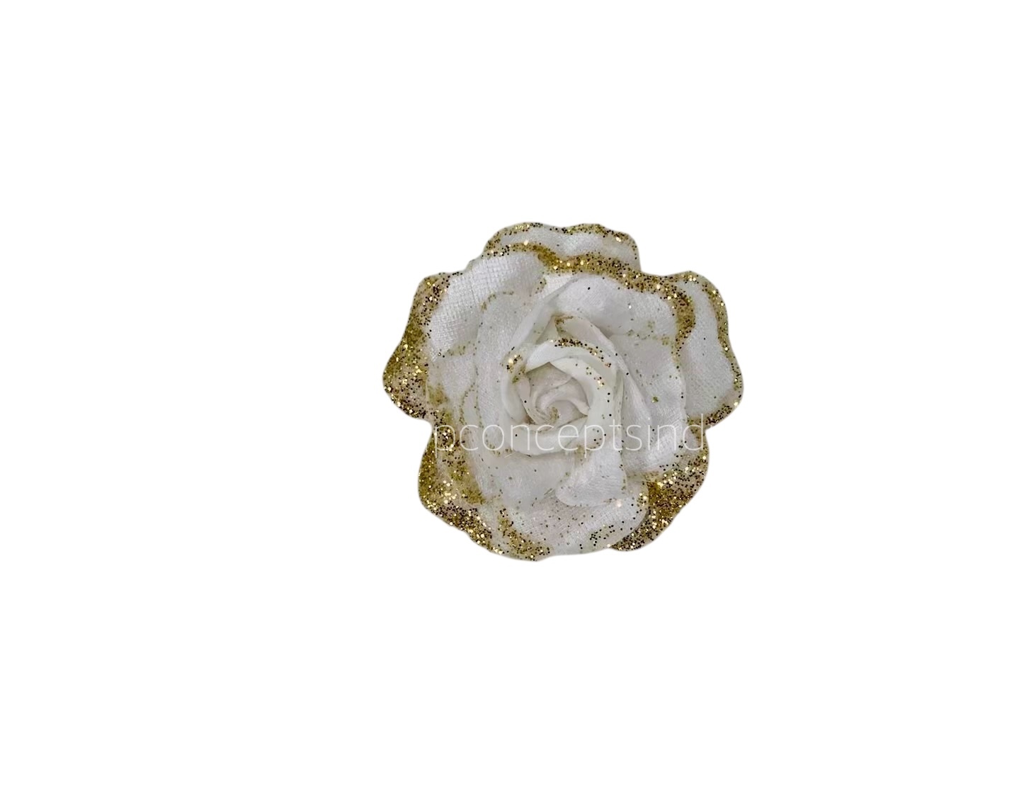 White Rose with Glittered Petals White Rose with Glittered Petals