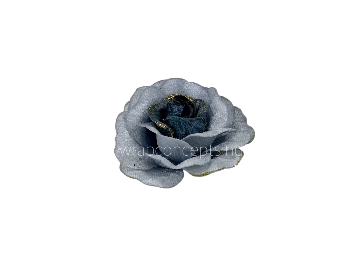 Steel Rose with Glittered Petals Steel Rose with Glittered Petals