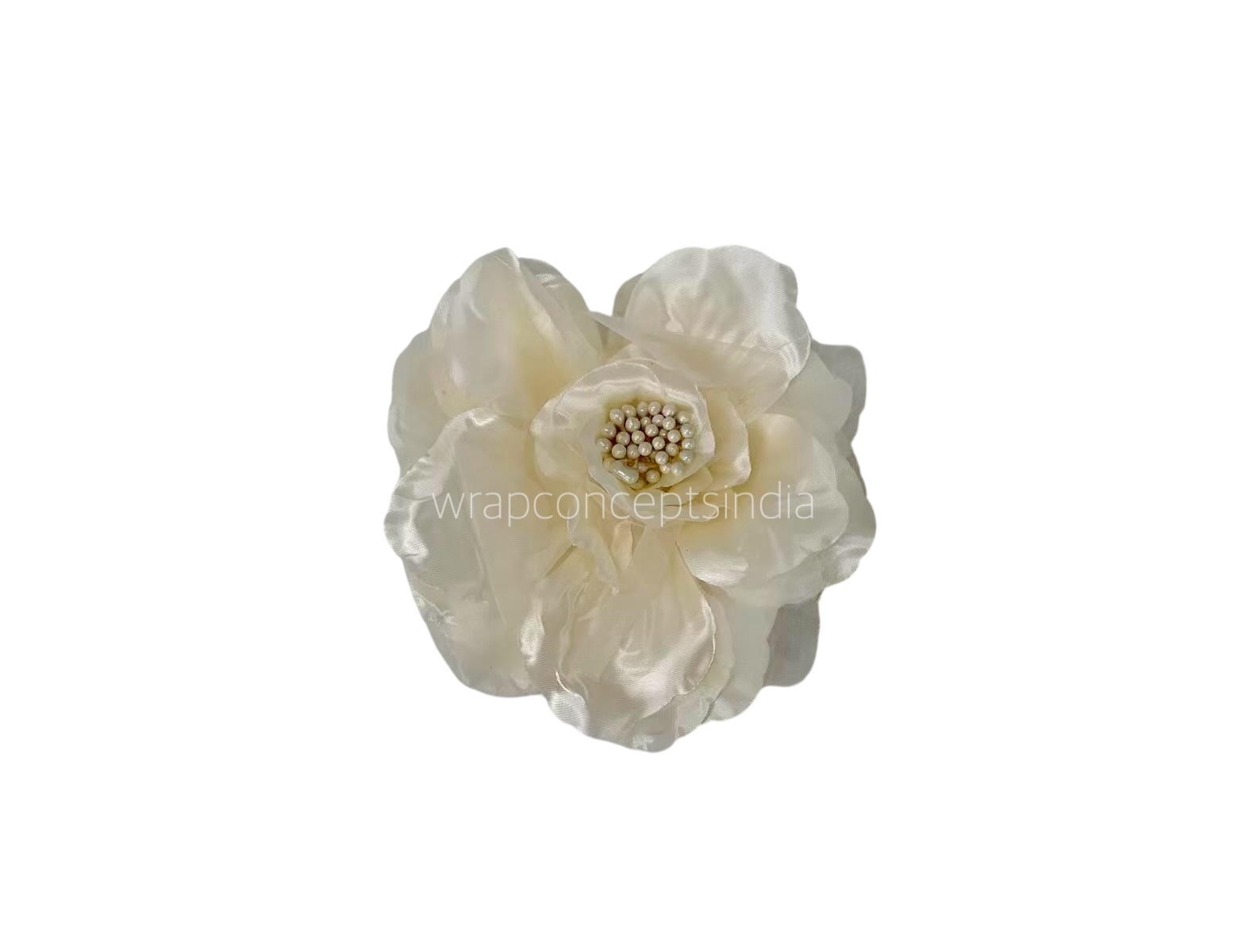 Cream Rose With Organza Petals Cream Rose With Organza Petals