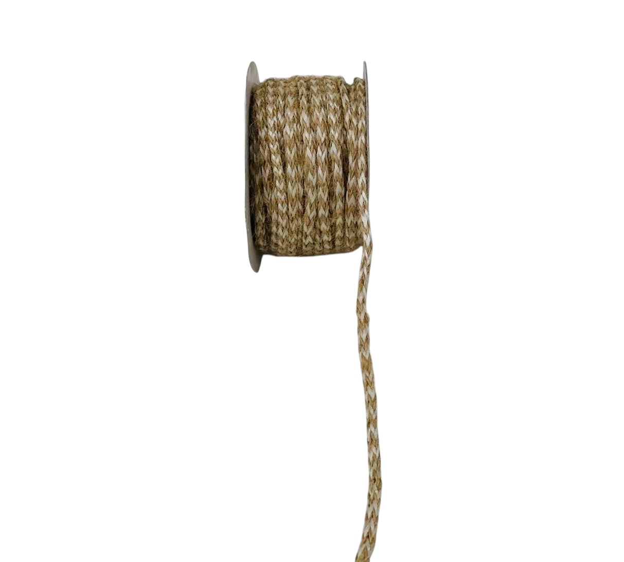 Jute Plait Ribbon - Natural & White